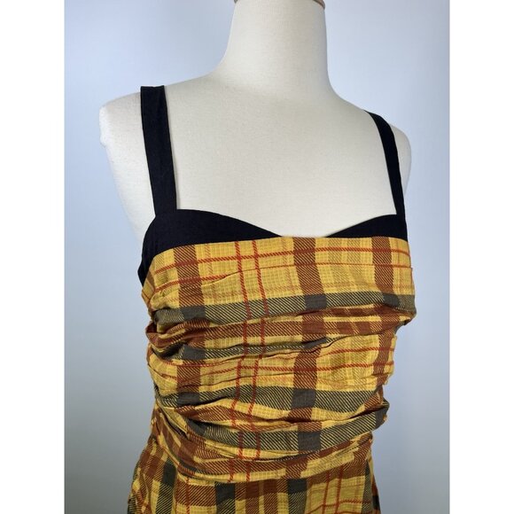 Anthropologie Let Me Be Forever That Girl Plaid Mini Dress Fall Medium NWT - Picture 6 of 12
